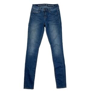 Articles of Society Mya Skinny Denim Blue Jeans Sz 25 Womens Stretch 5352TL-107